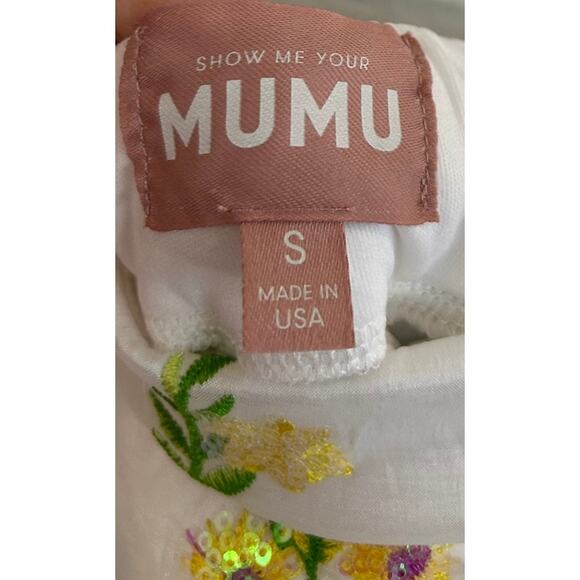 Show Me Your Mumu Riley Floral Maxi Dress Ethereal Sequins S - Picture 7 of 9